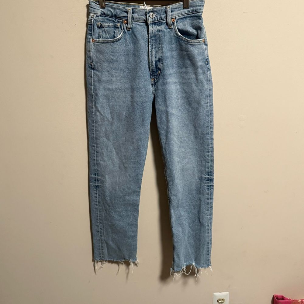 Citizens Of Humanity Light Blue Straight Leg Jeans - Picture 4 of 8